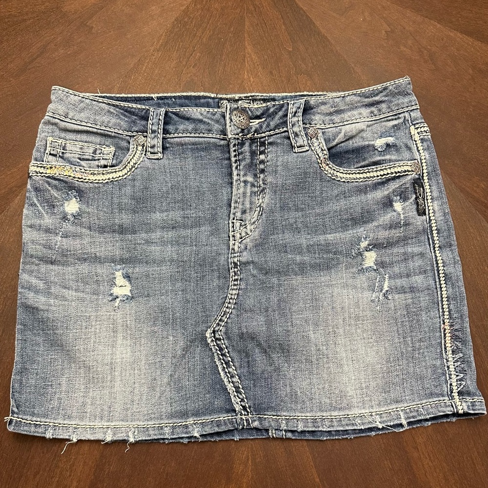 Silver Jeans Fancy denim skirt